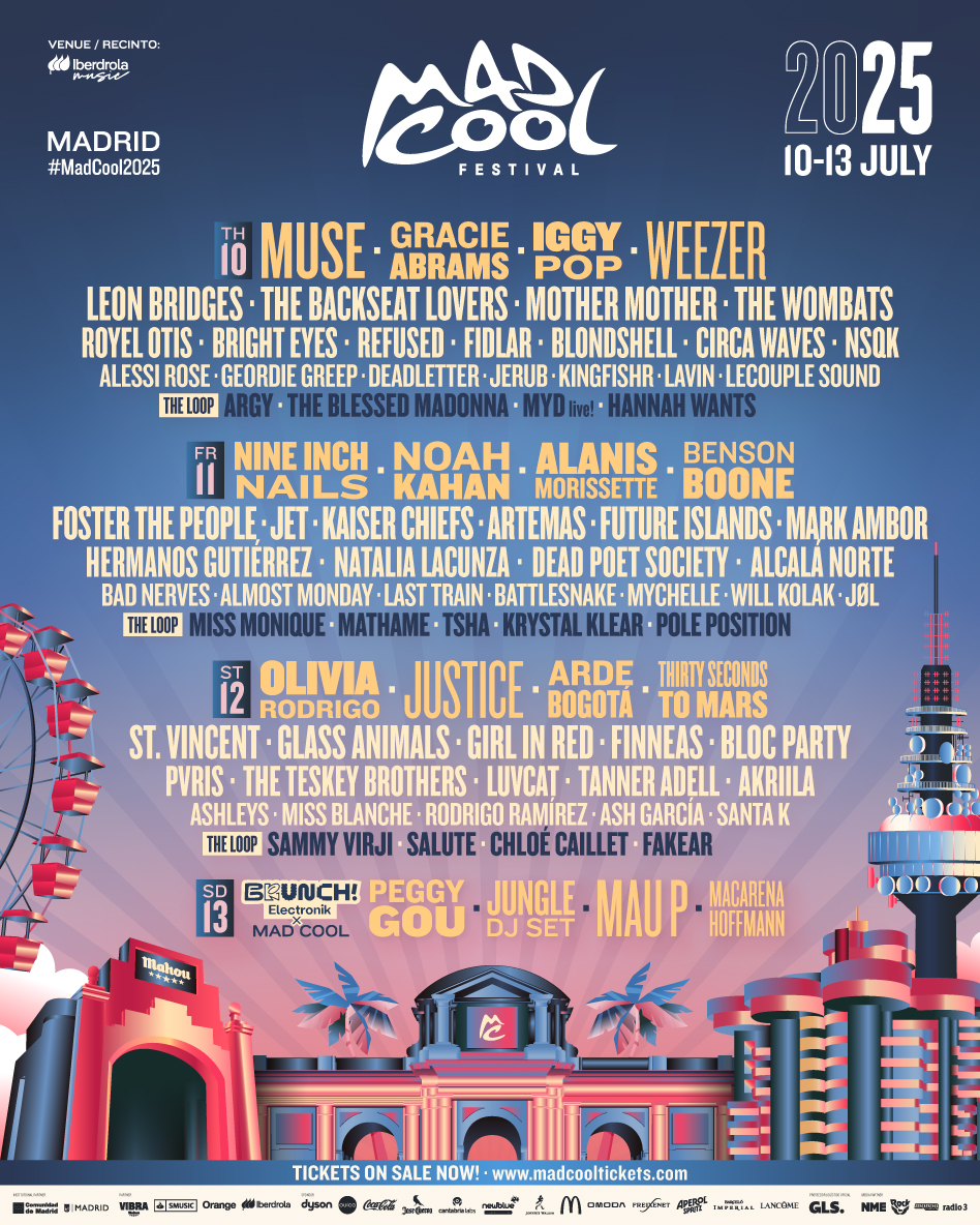 Official poster for Mad Cool Festival 2025